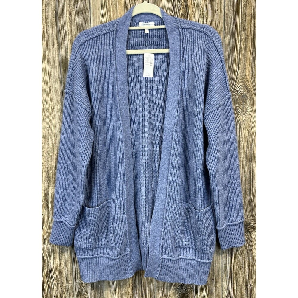 Maurice's Women's‎ L Cardigan Sweater Light Blue Ribbed Soft Cozy Cottagecore